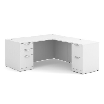 White L-Shaped desk